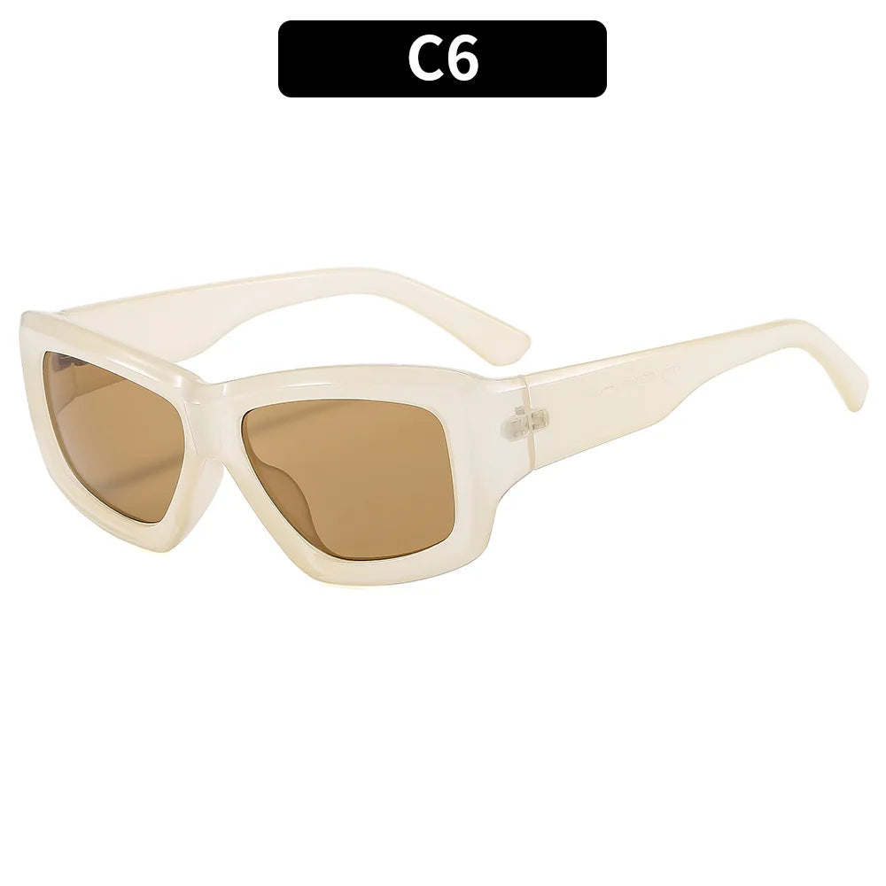 Y2K Grunge Collection- Rimless Wrap-Around Sunglasses