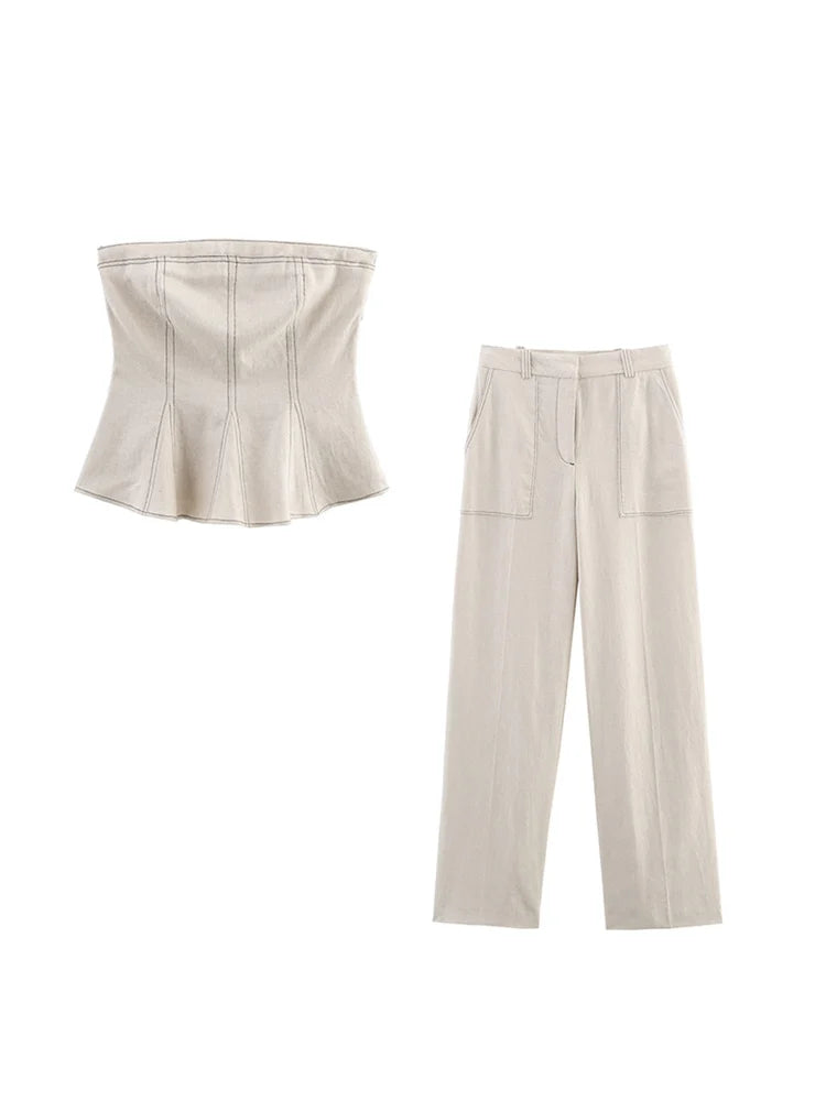 Classics Collection- Strapless Pants Set