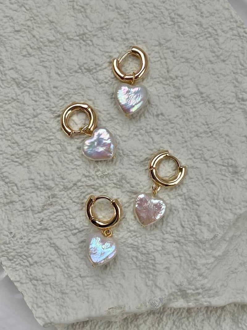 Freshwater Baroque Heart Pearl Dangle Earring
