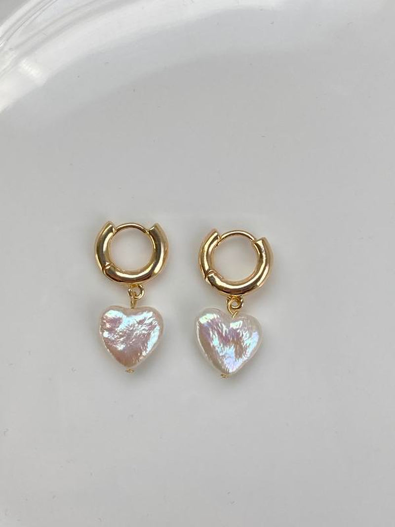 Freshwater Baroque Heart Pearl Dangle Earring