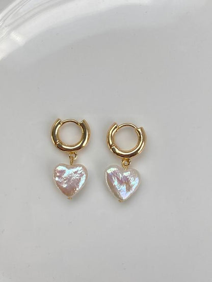 Freshwater Baroque Heart Pearl Dangle Earring