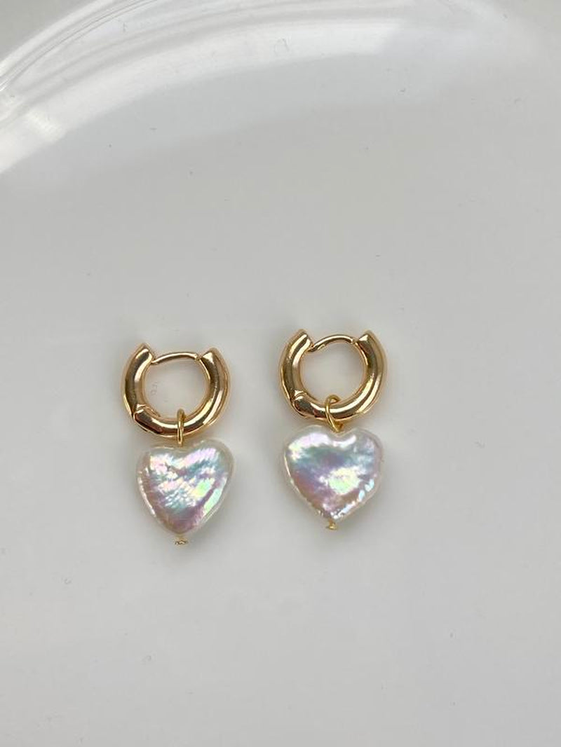 Freshwater Baroque Heart Pearl Dangle Earring