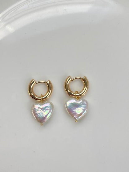 Freshwater Baroque Heart Pearl Dangle Earring