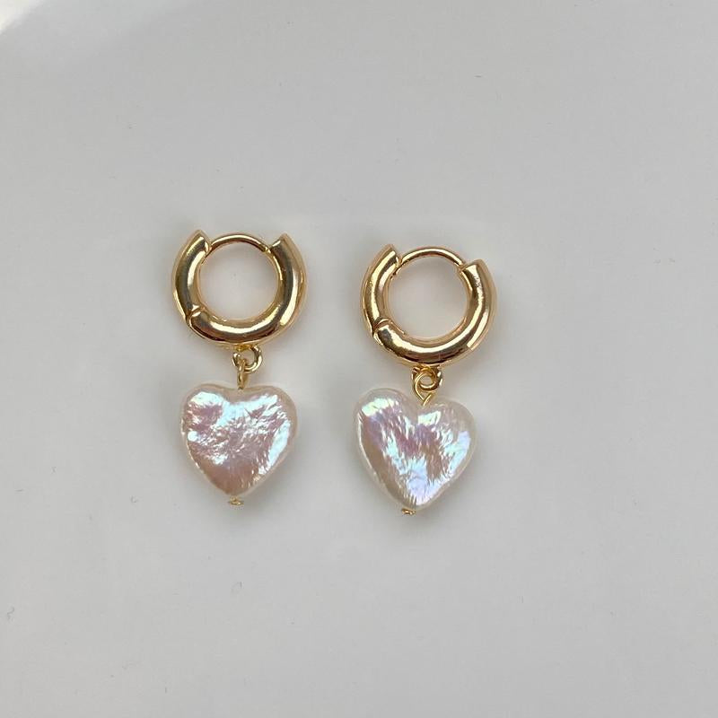 Freshwater Baroque Heart Pearl Dangle Earring