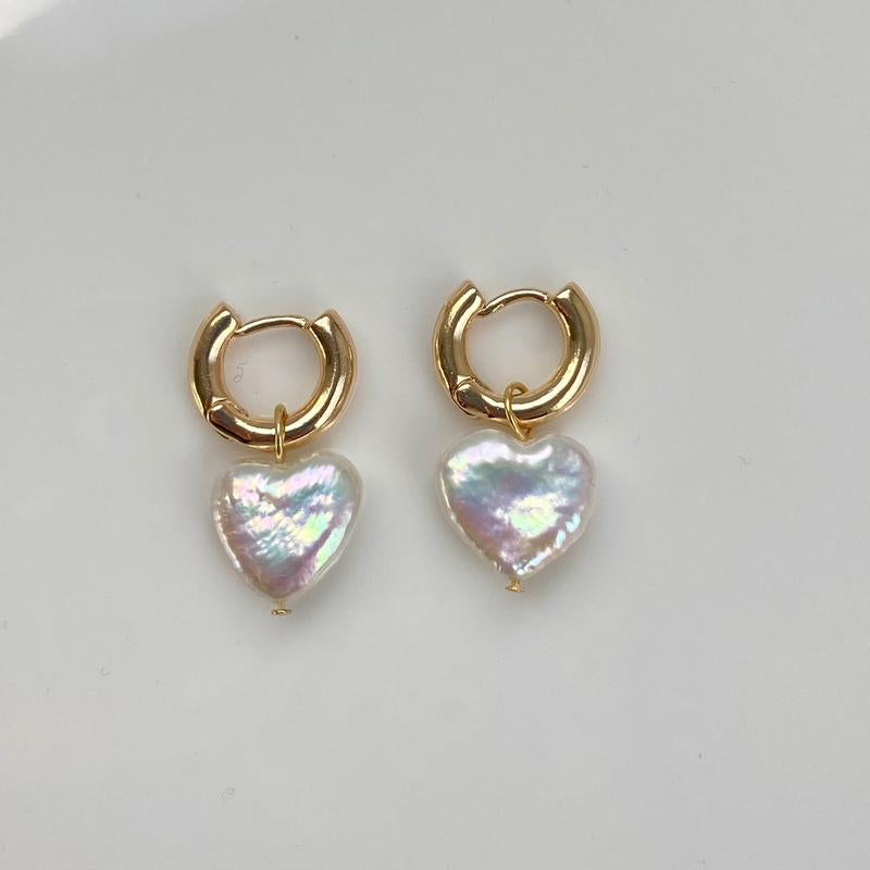 Freshwater Baroque Heart Pearl Dangle Earring
