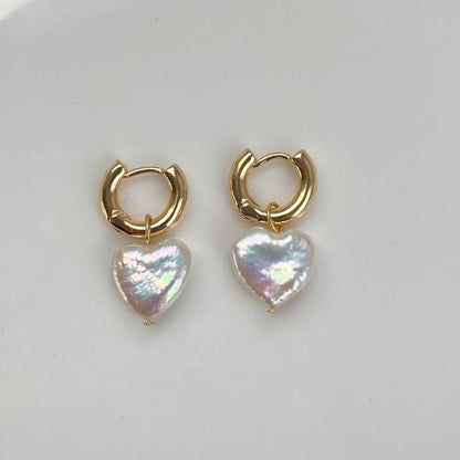 Freshwater Baroque Heart Pearl Dangle Earring