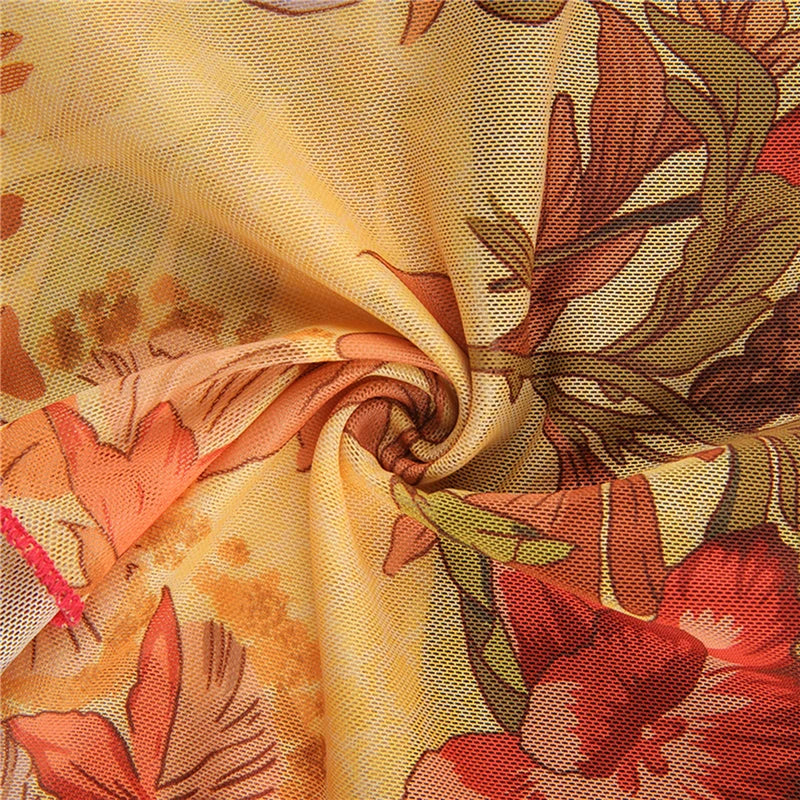 Grunge Y2K Collection- Floral Crossover Mesh Tank Cami