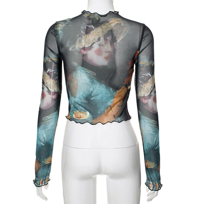 Y2K Grunge Collection- Vintage Paint Maxi Skirt Set