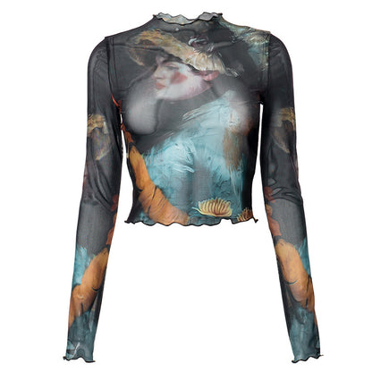 Y2K Grunge Collection- Vintage Paint Maxi Skirt Set