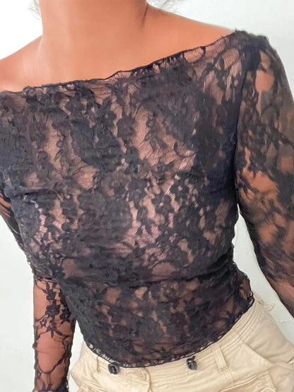 Vintage Lace Collection- Sheer Lace Top