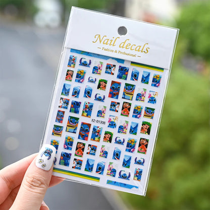 3D Cartoon Hello Kitty Nail Art Stickers – Laser Decals for Perfect Manicures