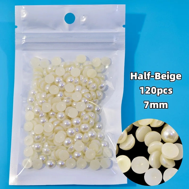 12-Grid Pearl Nail Rhinestones Kit