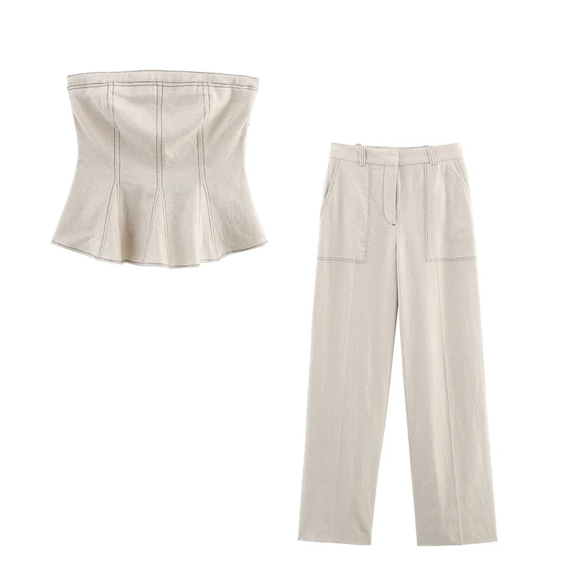 Classics Collection- Strapless Pants Set