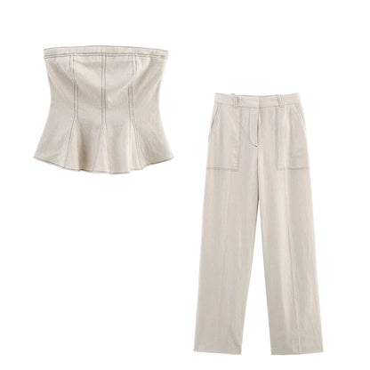 Classics Collection- Strapless Pants Set