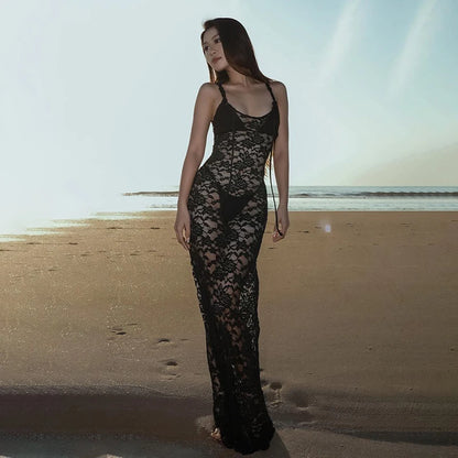 Vintage Lace Collection- BodyCon Maxi Dress