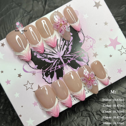 Strawberry Matcha Press-On Nails