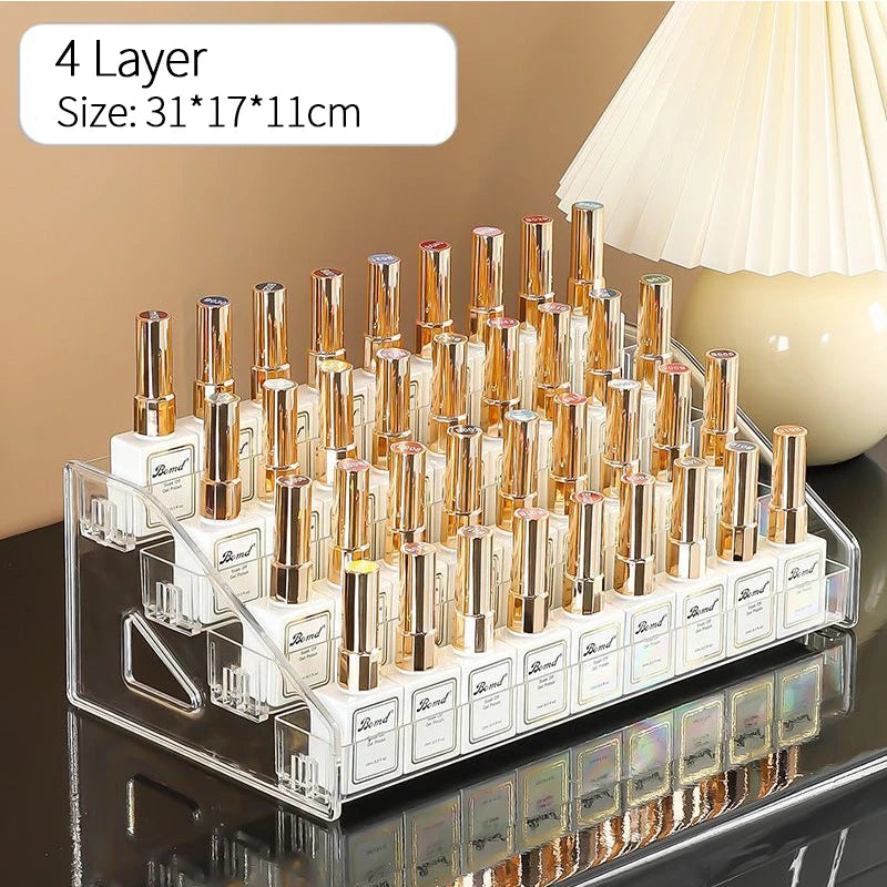 Clear Acrylic Nail Polish Display Rack