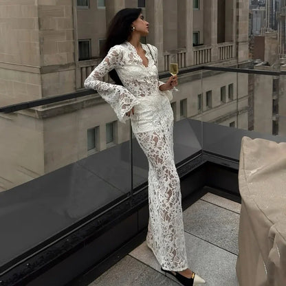 Vintage Lace Collection- Patchwork Slit Dress