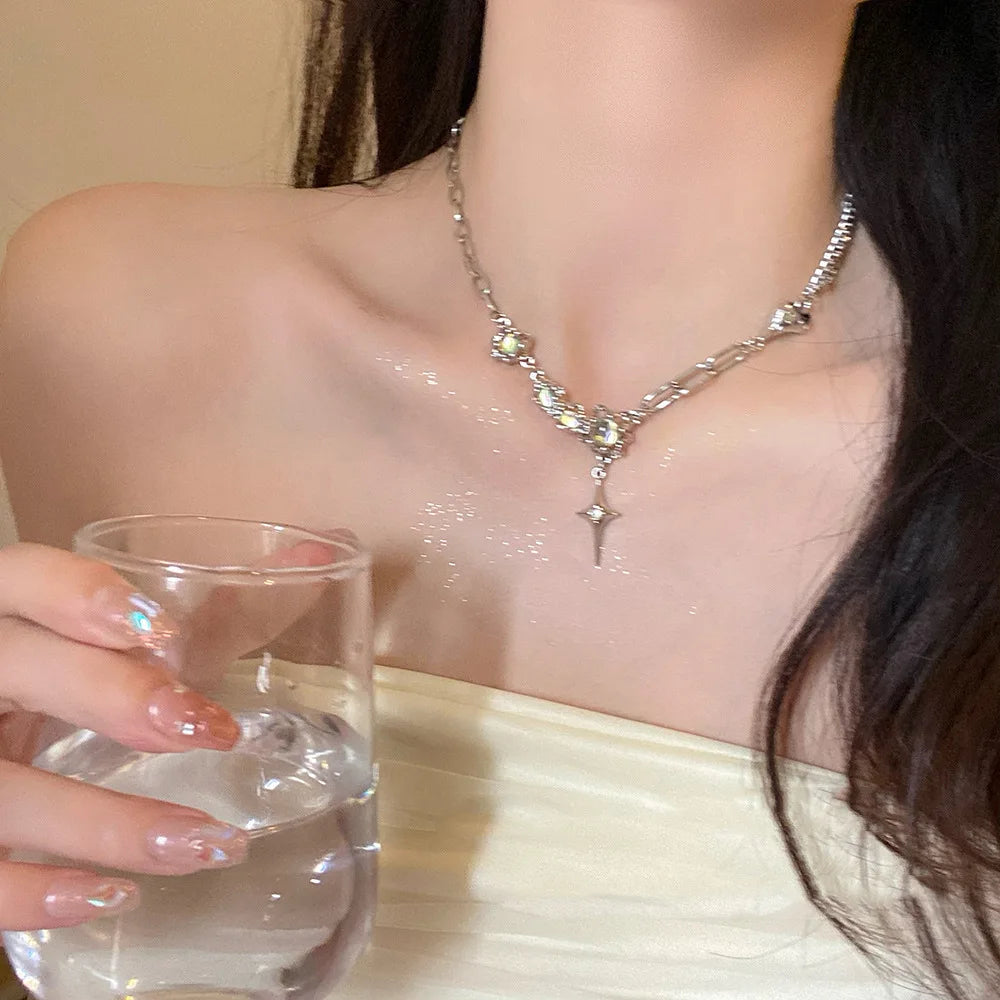 Punk Butterfly Pendant Necklace