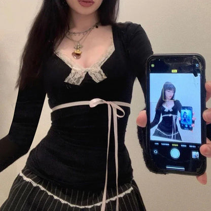 Vintage Lace Collection-Lace Ribbon Top