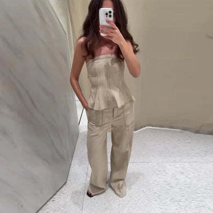 Classics Collection- Strapless Pants Set