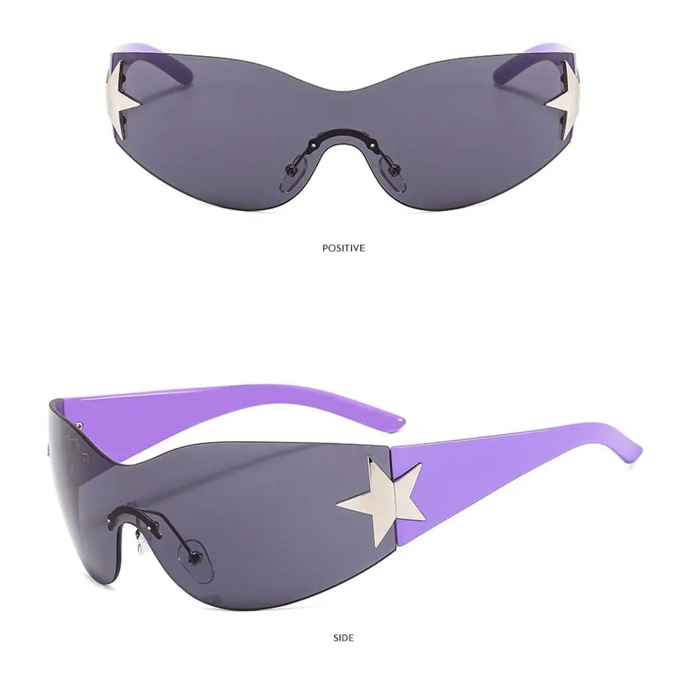 The Rimless Wrap-Around Shield Sunglasses