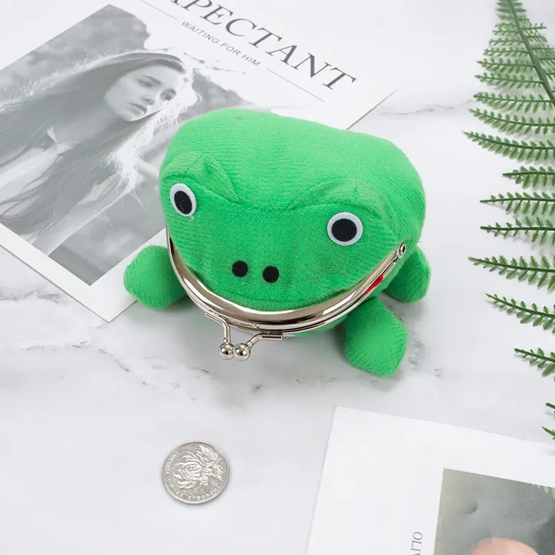 Kawaii Y2K Anime Frog Kiss-Lock Coin Purse