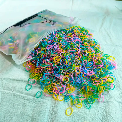 The Colorful Disposable Rubber Band Hair Ties – Bulk Packs for Kids & Styling