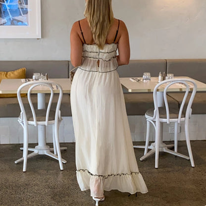 Boho Y2K Collection - Patchwork Tie Up Cami 2- Piece