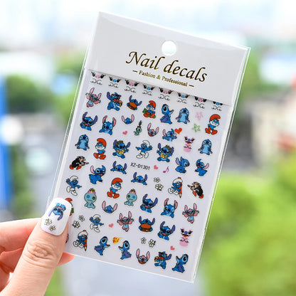 3D Cartoon Hello Kitty Nail Art Stickers – Laser Decals for Perfect Manicures
