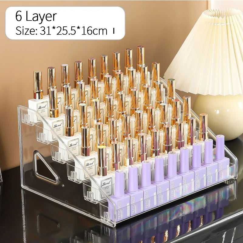 Clear Acrylic Nail Polish Display Rack