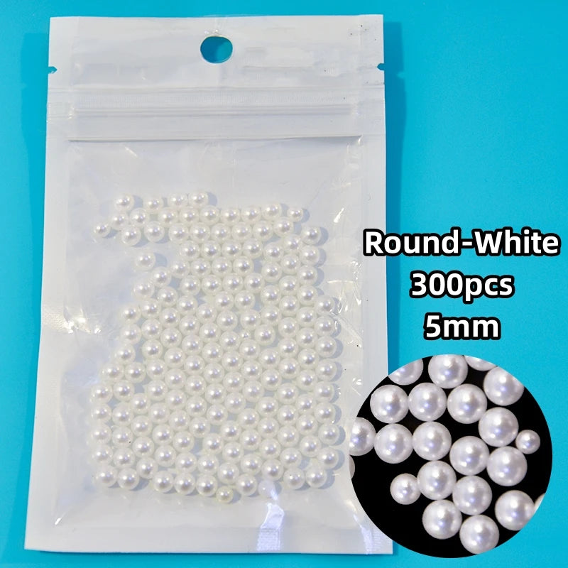 12-Grid Pearl Nail Rhinestones Kit