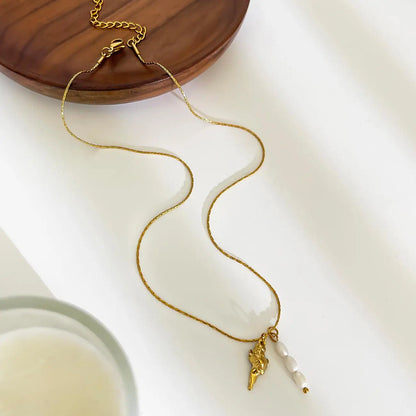 The Starfish & Shell Pendant Necklace – Trendy Stainless Steel Beach Jewelry