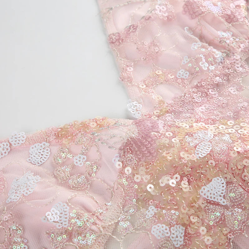 Vintage Lace Collection- Sequin Back Tie Top