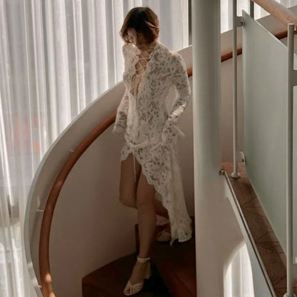 Vintage Lace Collection- Patchwork Slit Dress