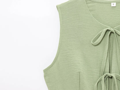 Classics Collection- Lace Up Tank Pants Set