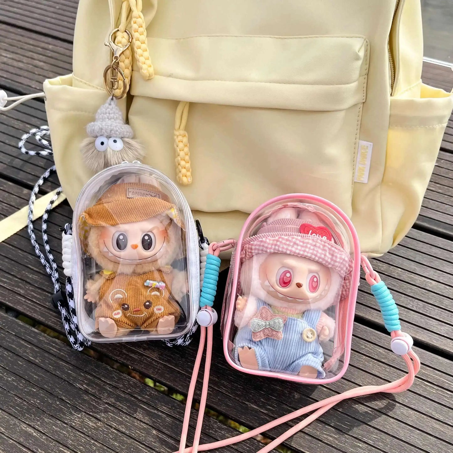The Labubu Doll Protect Case – 15cm Sitting Cotton Shoulder Bag