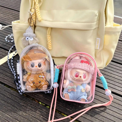 The Labubu Doll Protect Case – 15cm Sitting Cotton Shoulder Bag