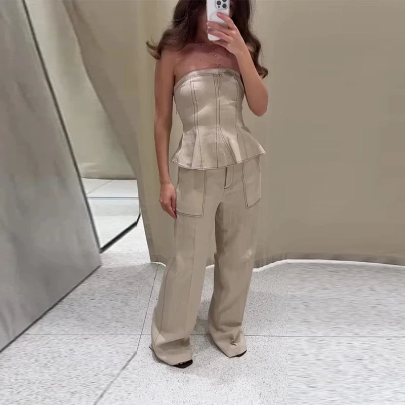 Classics Collection- Strapless Pants Set