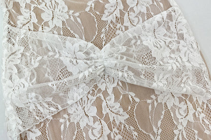 Vintage Lace Collection- Strapless Lace Maxi Dress