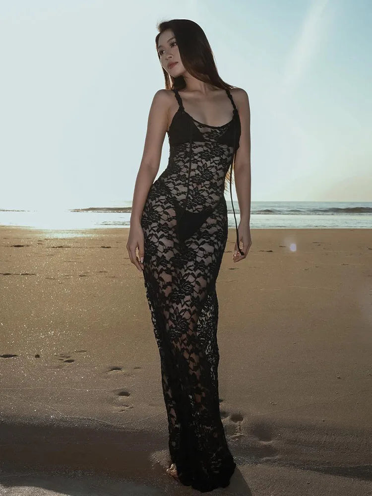 Vintage Lace Collection- BodyCon Maxi Dress