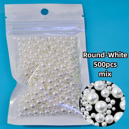 12-Grid Pearl Nail Rhinestones Kit