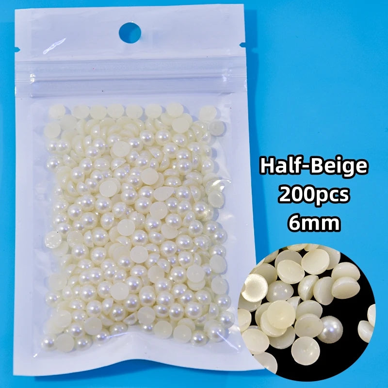 12-Grid Pearl Nail Rhinestones Kit