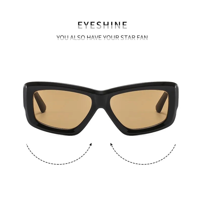 Y2K Grunge Collection- Rimless Wrap-Around Sunglasses