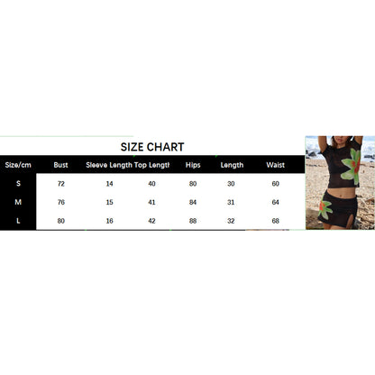 Boho Y2K Collection- Mesh Floral Set