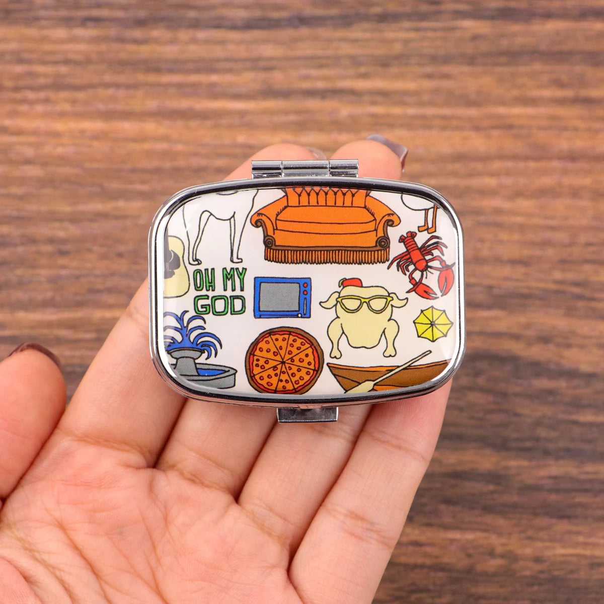 Friends TV Show Cartoon Portable Pill Box