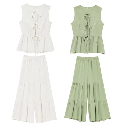 Classics Collection- Lace Up Tank Pants Set