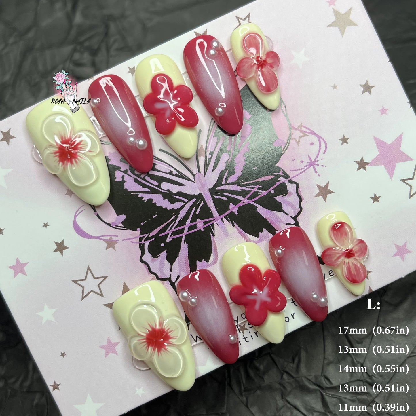Strawberry Matcha Press-On Nails
