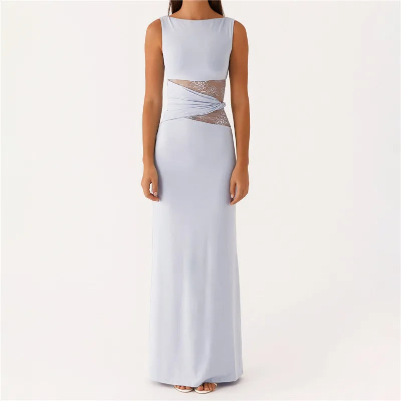 Vintage Lace Collection- Patchwork Classy Maxi Dress