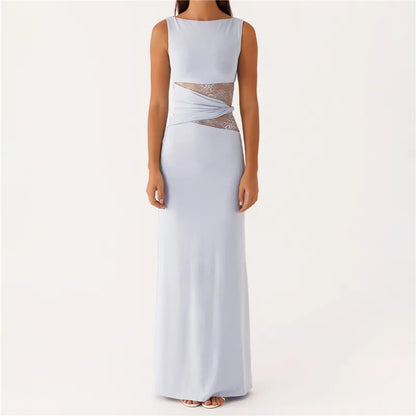 Vintage Lace Collection- Patchwork Classy Maxi Dress